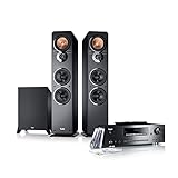 Teufel Ultima 40 Kombo Power Edition Schwarz Stereo Lautsprecher Musik Sound Hochtöner Mitteltöner Bass Speaker High End HiFi Tieftö