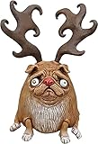 Halloween Mops Welpen Figur,Gothic Mini süße Haustier Hund Statue,lustige Pugkins Miniatur Tierfiguren Harz Dekorativ,Mops Hund Skulptur Sammlerstücke Geschenk,Indoor Outdoor Garten Thema O