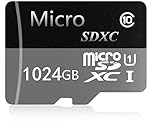 Micro-SD-Karte, 1024 GB, SDXC-Karte, High Speed, Klasse 10, mit SD-Adapter (1024 GB-Schwarz)