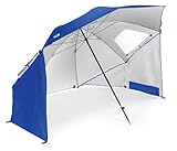 Sport-Brella Umbrella Sonnenschirm für Strand und Garten, Robust, Schutz vor Sonne, Regen und Wind, Mit Tragetasche, Blau, 54'' / 136