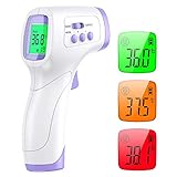 ShoRan Infrarot-Fieberthermometer, berührungsloses Frontthermometer, präzise Messungen, professionelles Digital-Thermometer, geeignet für Babys, Kinder, Erwachsene mit Speicherfunk