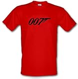 James Bond 007 T-Shirt aus schwerer Baumwolle, Gr. S - XXL, rot, M