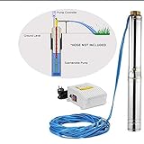 XNJHMS 4000 L/H Tiefbrunnenpumpe Tauchpumpe Edelstahl-Rohrpumpe 6.7Bar 0.75KW für Outdoor-Garten-Haus Gebrauchte Pump