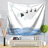 YYRAIN Weihnachten Polyester Home Wall Art Dekoration Tuch Bar Bankett Weihnachten Wandteppich Multifunktionale Tischdecke 59x79 Inch[150x200cm]