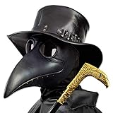 PartyCostume - Schwarz Pest Arzt Maske - Lange Nase Vogel Schnabel Steampunk Halloween Kostüm Requisiten Mask