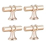 Cabinet Knobs SchubladenknöPfe Möbelknöfe Türgriffe T Stangengriff Schrankgriff Schubladegriff Küche Badzimmer Griff Einzelloch Modern TüRknauf T Bar Kitchen Door Handles Golden Drawer Knobs 4 Stück