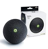 BLACKROLL® BALL 12 Faszienball (12 cm), kleine Faszienkugel für die punktuelle Selbstmassage, Massageball zur Behandlung von Muskelverspannungen, mittlere Härte, Made in Germany, Schw