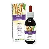 Ginseng (Panax ginseng) Wurzeln Alkoholfreier Urtinktur Naturalma | Flüssig-Extrakt Tropfen 120 ml | Nahrungsergänzungsmittel | Veg