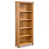 vidaXL Eiche Bücherregal 5 Fächer 60x22,5x140cm Standregal Holzregal Büroreg