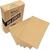 Japun - blanko Kraftpapier-Karten / Postkarten, (Set - 100 Stück) zum Selbstgestalten, beschriften oder bedrucken - 300 g/m² - DIN A6