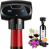 nincyee Professionell Elektrische Weinstopfen,Wiederverwendbare Automatische Vakuum Weinstopper,Smart Wein Stopper Trockenzelle Unterstützung