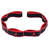 HuaShslt Yoga Pilates Gym Fitness Übung Widerstand Bands Set Yoga Pull Strap Gurtband Polyester Latex Elastic Latin Dance Dehnungsband Yoga Strap Yoga Gürtel (Color : Red)