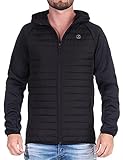 JACK & JONES Herren Übergangsjacke JJEMulti Quilted mit Kapuze 12182242 Black L