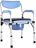 WUYUESUN Rollstühle WC Rollstuhl, Aluminiumlegierung WC Sitz Mobile Toilette Rollstuhl, schwangere Frau Toilettensitz Toilettensitz Toilettensitz T
