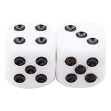 JWGD 2ST Deluxe Erzwingen Dice Russian Dice Zaubertricks Props Close Up Zaubertrick-Spielzeug for Streiche Witze Performances Classic Toys (Farbe : Weiß)