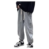 Jogginghose Herren Fitness Spotshose Baggy Sweathose Trainingshose Baumwolle mit Taschen Warme Winter Fleece Track Pants Freizeithose Jogger Männer Sportswear B