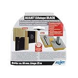 STAUBPIRAT ALUJET Difutape BLACK, für die dauerhafte Verklebung von Fassadenbahnen, Einsatz an Fassade und Dach, extrem hohe Klebkraft, regensicher winddicht, 60x25