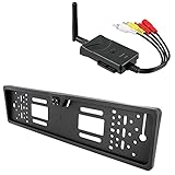 CARMATRIX Rückfahrkamera System im Kennzeichenhalter für Smartphone iOS, iPhone, iPad, Android Auto, für PKW, SUV, Kleinfahrzeuge, Auto, WLAN, WiFi Kennzeichenkamera mit Nachtsicht, Einpark