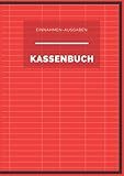 Kassenbuch A4 für Kleinunternehmer, Einnahmen Ausgaben Buch, Haushaltsbuch zum Eintragen: einfach und übersichtlich, 110 Seiten ROT