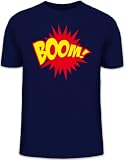 Shirtstreet24, Comic Boom! Herren T-Shirt Fun Shirt, Größe: 3XL,dunkelb
