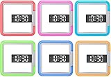 XIAOJUN LED-Wanduhr Fernbedienung Leise,7 Farben Digitale Wanduhr,Multifunktions LED-Licht Wanduhr,Digitaluhr Wand Nachtlicht mit Temperaturanzeige für Home,Schul Dek