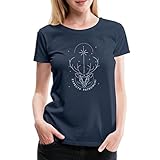 Spreadshirt Harry Potter Hirsch Expecto Patronum Frauen Premium T-Shirt, S, Navy