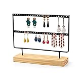 YINGNBH Regal Desktop-Metallohrring-Ausstellungsstand-Regal Ohrringe Schmuck Stehen Ohrringe Storage Rack Ohrringe Hanger (Color : Black)