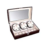 NC 6+7 Holz Unisex Uhrenbeweger, Hochglanz Klavierlack, Uhren Automatik Uhrenbeweger Box Uhrenetui Aufbewahrung Display Uhrenbox Interessantes Leb