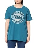 ESPRIT Herren Logo Print T-Shirt, 450/PETROL Blue, XXL