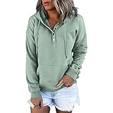 Hoodie Damen Kapuzenpullover Dasongff Frauen Teenager Mädchen Langarm Pulli Pullover Sweatshirt mit Kapuze Sport Top Langarmshirt Streetwear Herbst Winter Freizeit Bluse Kapuze Kordelzug T