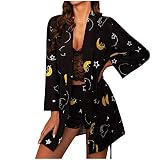 WENOVL Lace Pajamas Satin Lingerie Women Underwear Sleepwear Leopard Nightdress Silk