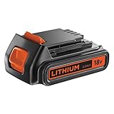 Black+Decker Li-Ion Slidepack Akku (18V 2,0Ah, passend für alle Black+Decker 18V-Gartengeräte) BL2018