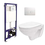 WC-Vorwandelement Wand WC SET WC-Sitz Soft Close Komplettset Spülkasten NEU OV