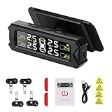 xldiannaojyb Reifendruck-Kontrollsysteme Temperaturwarnende Reifendrucksensor Solarstromreifen Drucküberwachungssystem Auto Alarm Auto TPMS. (Color : Internal Sensor)
