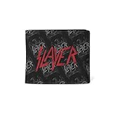 Slayer Brieftasche Pattern Band logo All over print Nue offiziell Schwarz B