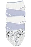 Ulla Popken Damen Slips 5er Pack, Blumen Slip, Multicolor, 50+