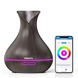 Maxcio Alexa Aroma Diffuser, Ätherische Öl Smart Ultraschall Duftlampe Luftbefeuchter 400ML, Kompatibel mit Alexa und Google Home, APP Steuerbar, Timer Funktion, 7-LED-Farbe für Smart H