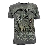 Metallica ... and Justice for All - Neon Backdrop Männer T-Shirt Charcoal XXL