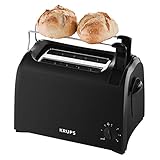 Krups Toaster Pro Aroma KH1518 | Krümelschublade | 6 Bräunungsstufen | Hebe-Funktion | 2 Schlitze für 2 Scheiben | 700 W