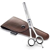 YUMAYA® Effilierschere in Friseur Profi Qualität | Edelstahl Schere scharf inkl. Etui zum Haare Ausdünnen für Kinder Herren Damen | Thinning Scissors Hair - Ausdünnschere - F