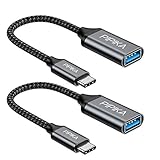 PIPIKA 3.0 USB Adapter, [2 Stück] 20 cm OTG USB Typ C Buchse auf USB A 3.0 Stecker Adapter, OTG Adapterkabel für Samsung Galaxy S21 Ultra,S20+,Huawei P50,Mate 40 Pro,Xiaomi 11 Lite,Laptop,Tab