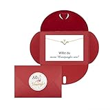 Lillyville - Brautjungfern Geschenk mit Anker Armband Gold und Karte - Willst du Meine Brautjungfer Sein? - Hochzeit Einladung - Umschlag R