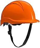 ACE Patera Bauhelm - Robuster Schutzhelm für BAU & Industrie - EN 397 - mit Einstellbarer Belüftung - Orang