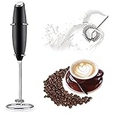 miuline Milk Foam Maker Handheld Battery Powered Coffee Frother 13000 RPM Powerful Milk Bubbler Electric Milk Whisk with Upgraded Frother Holder for Coffee Alcohol Fruit J