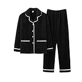 HYMD Herrenpyjama Winter warm setzt weiche elastische Taille lange Hosen Pyjama (Color : Men 5, Size : L)