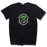 NYLY 2 Stücke Slytherin - Sanke Kurzarm Harry Potter Baumwolle T-Shirt XXXL Schw