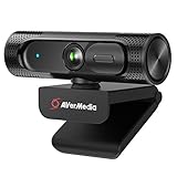 AVerMedia PW315 Full HD 1080p 60fps Streaming-Webcam mit Mikrofon, Ultraweitwinkel, USB Plug & Play, KI Auto-Framing und Abdeckung, für Twitch und Gaming, kompatibel mit der GeForce RTX S