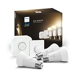 Philips Hue White E27 3er Starter Set inkl. Smart Button 3x1050lm 75W