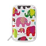 Federmäppchen, große Kapazität Bleistiftbeutel Beutelhalter Schreibwaren Schreibtisch Organizer für Jungen Mädchen Schüler Erwachsene und Büromaterial Brief Retro Elefant Tier süß