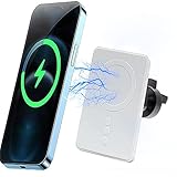 Magnetische kabellose Kfz-Ladegerät-Halterung, 15 W, starker Lüftungsschlitz-Clip für iPhone 12/12 Pro/12 Pro Max/12 Mini – kompatibel mit MagSafe Schnellladung